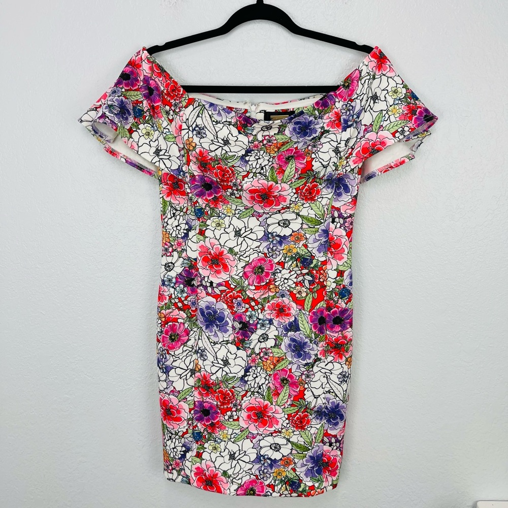 Alexia Admor Floral Off Shoulder Mini Girl Preppy Dress - Picture 3 of 8